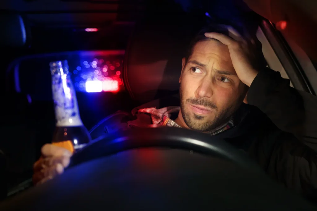 A man pulled over for a DUI.